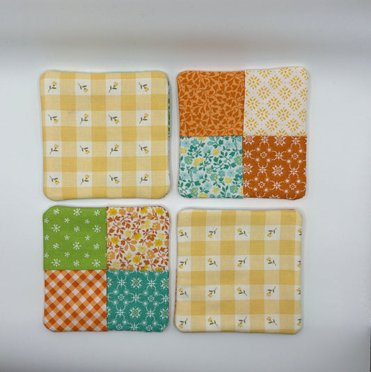 Sunshine Quilted Coaster Four Pack