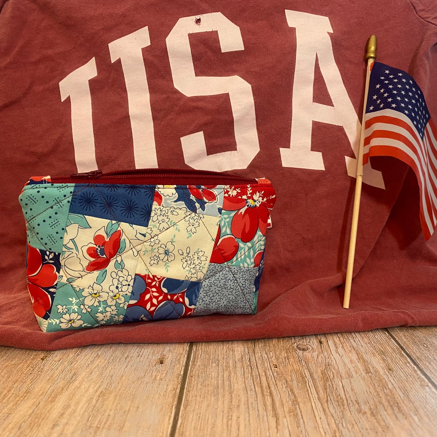 Red, White & Blue - Quilted Clutch