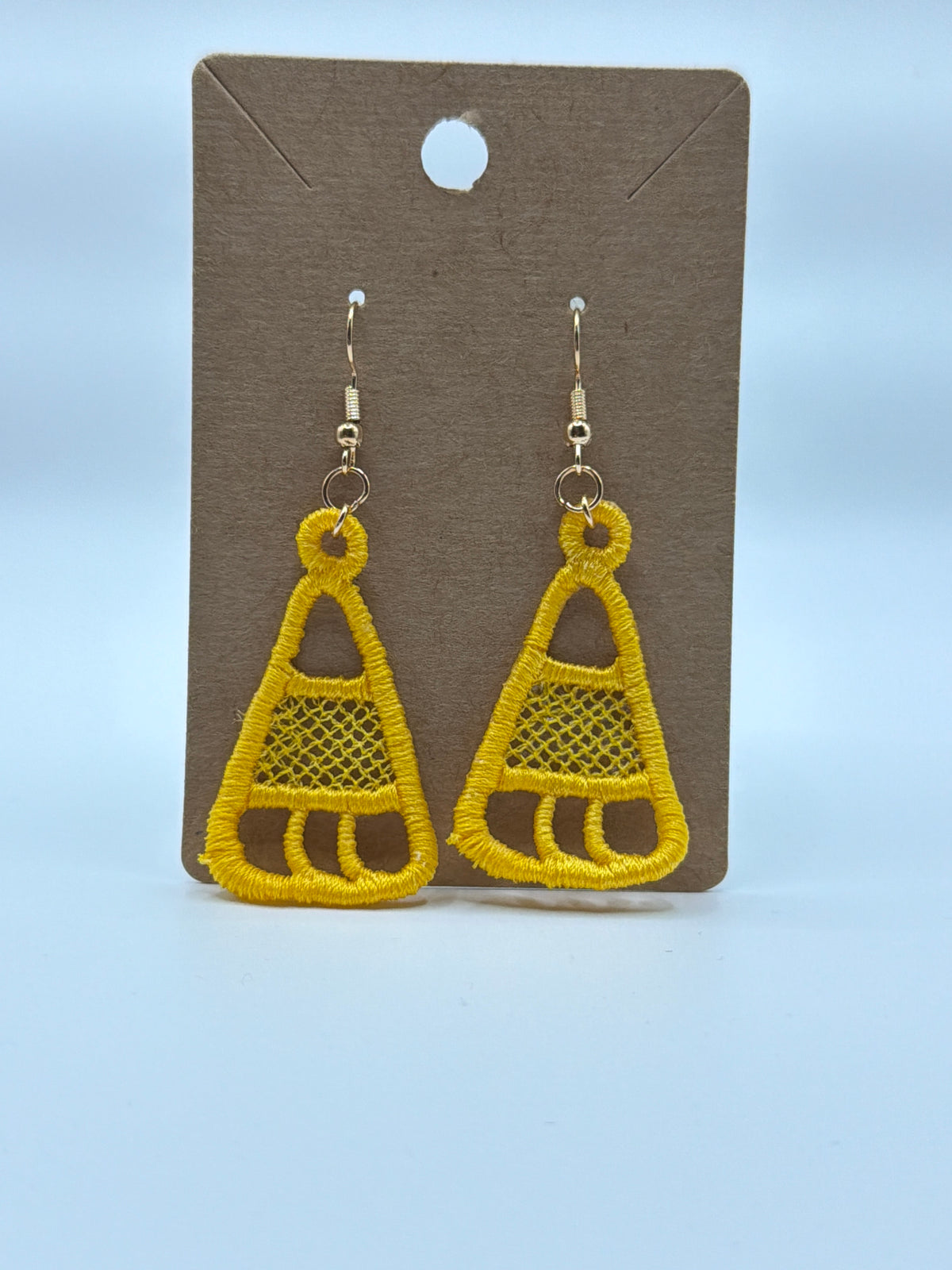 Lace Candy Corn Earrings