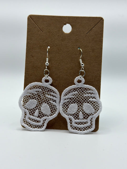 Lace Skull Earrings