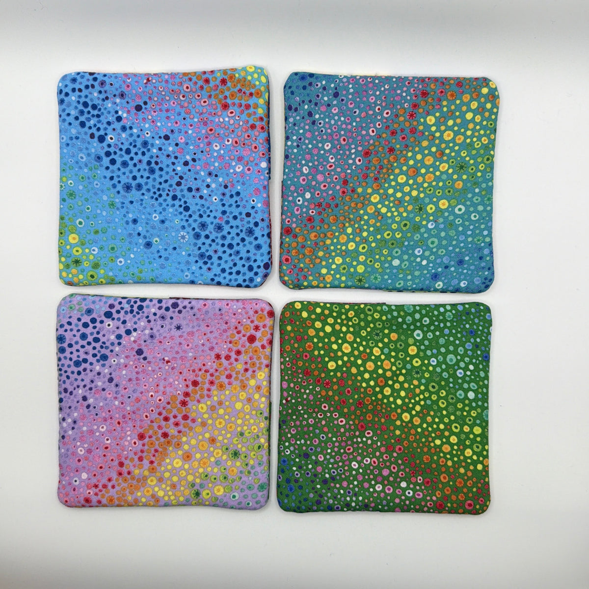 Rainbow Galaxy Quilted Coaster Four Pack