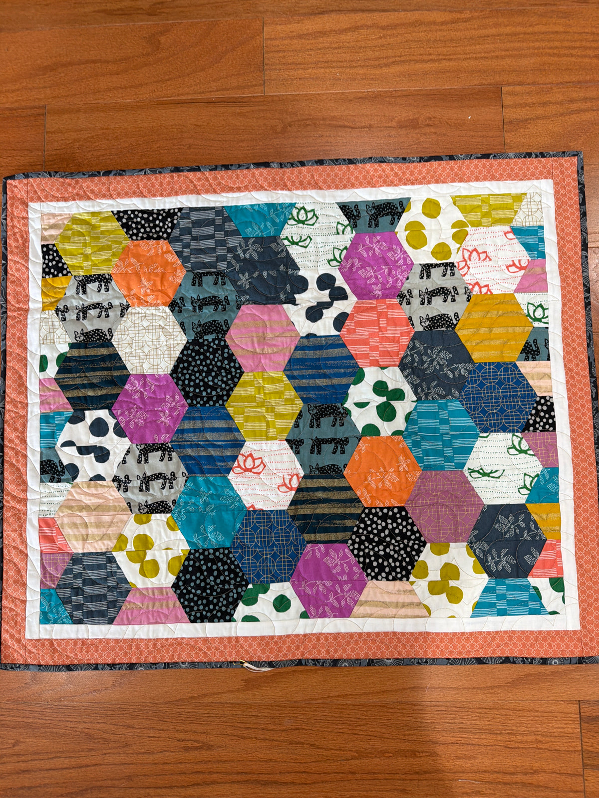 Shimmering Hexies Baby Quilt