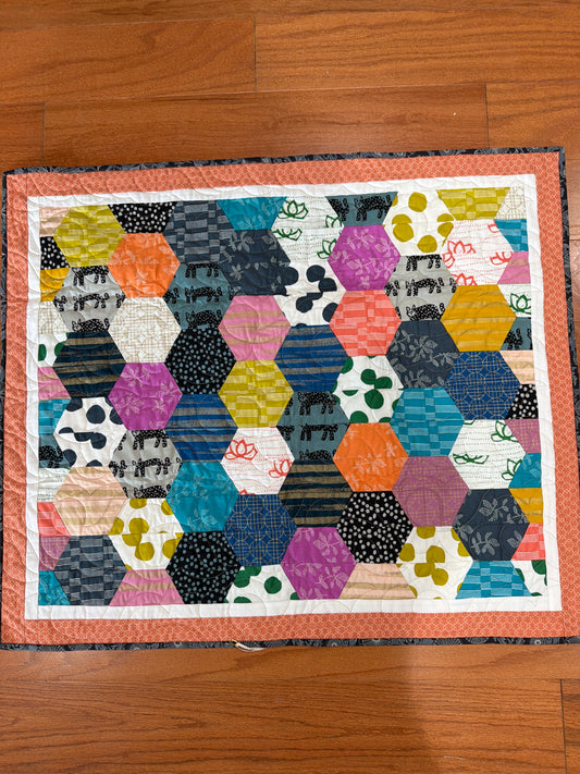 Shimmering Hexies Baby Quilt