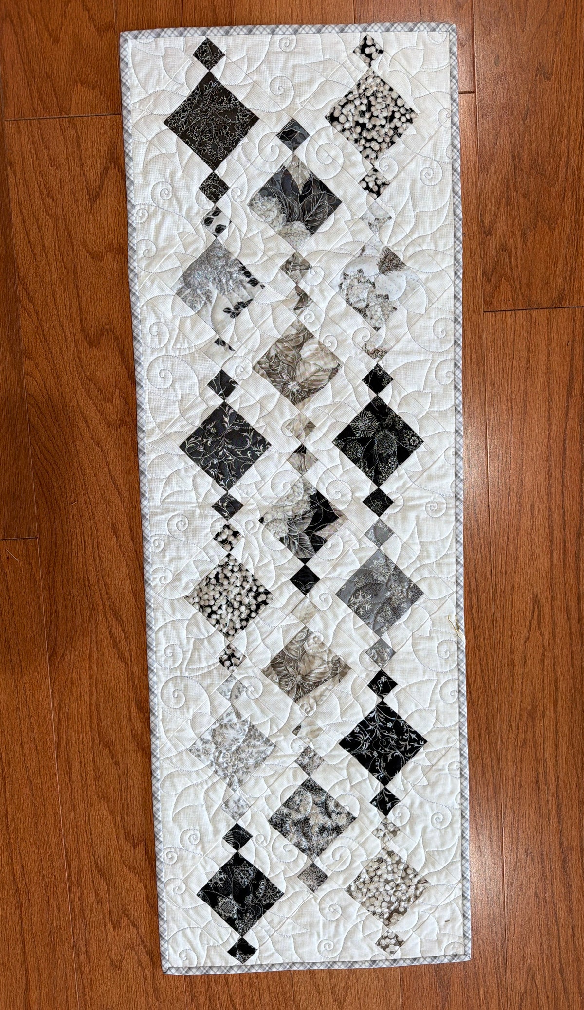 Silver Poinsettia Runner