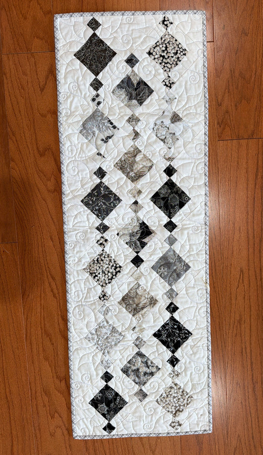 Silver Poinsettia Runner