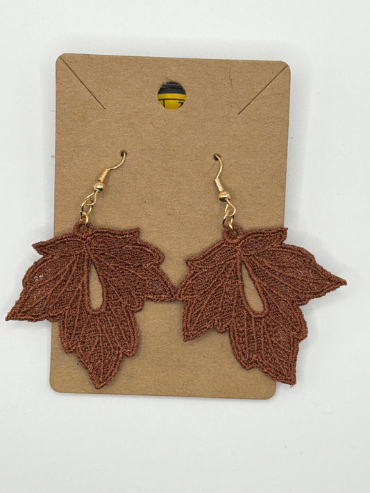 Lace AutumnnLeaf Earrings