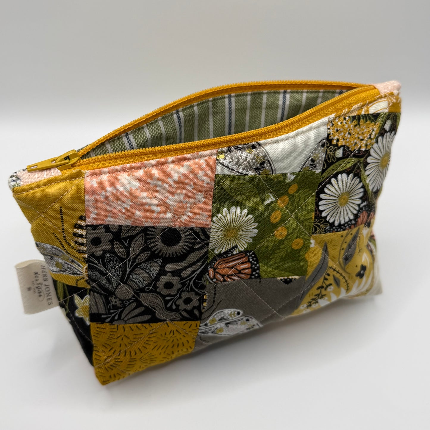 Golden Garden Quilted Clutch