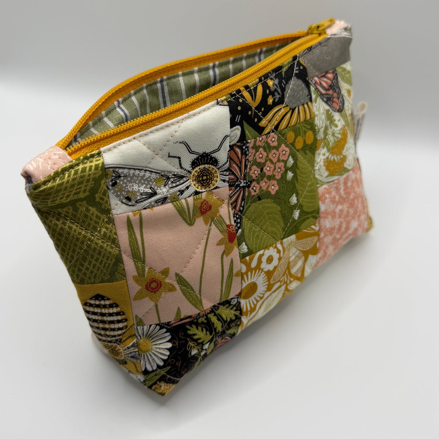 Golden Garden Quilted Clutch