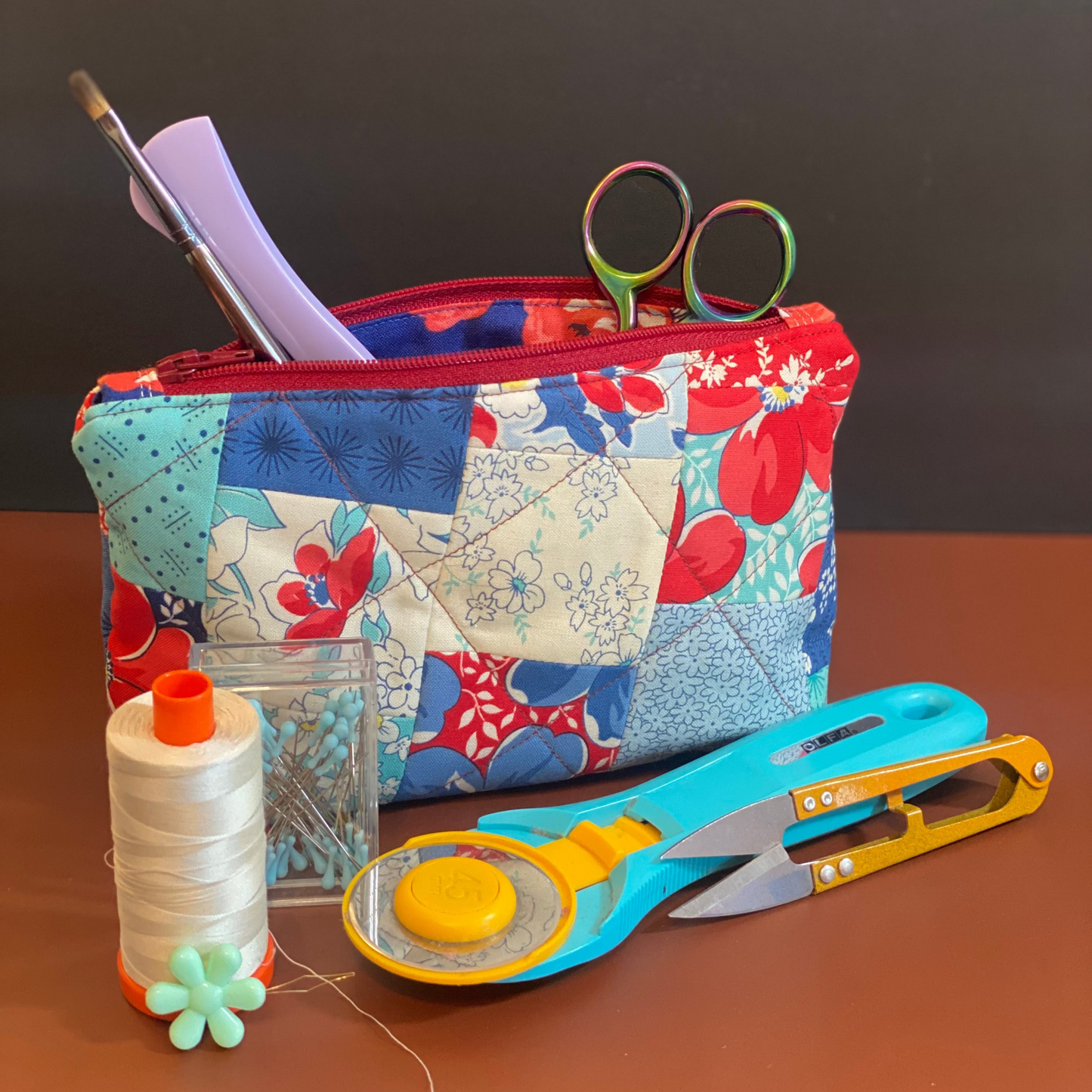Red, White & Blue - Quilted Clutch