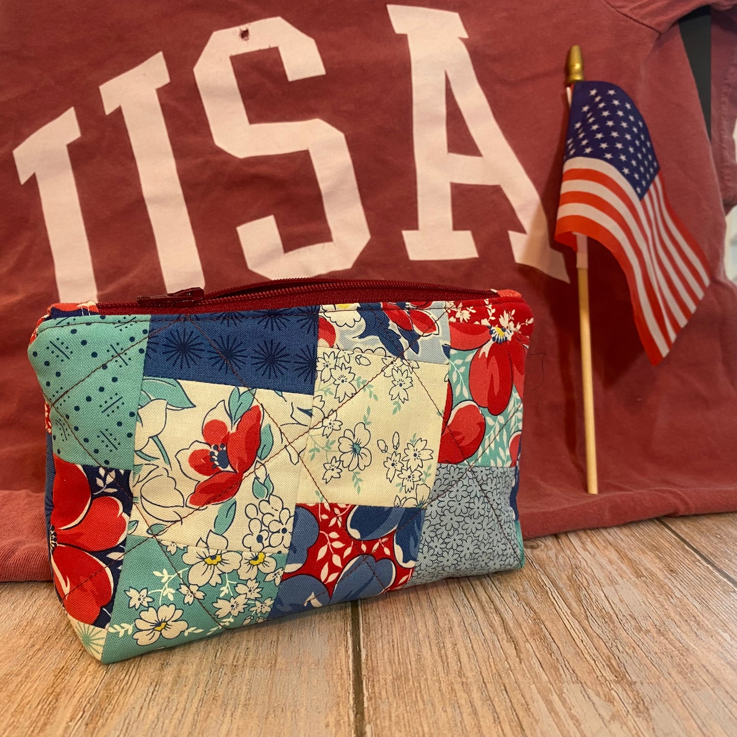 Red, White & Blue - Quilted Clutch