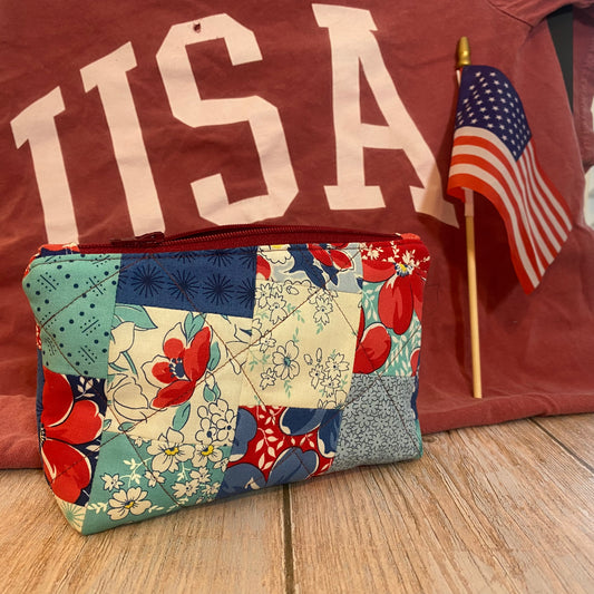 Red, White & Blue - Quilted Clutch